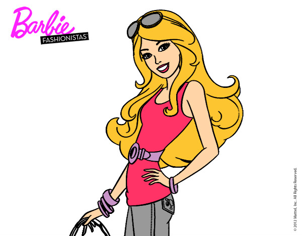 Dibujo Barbie casual pintado por angel989