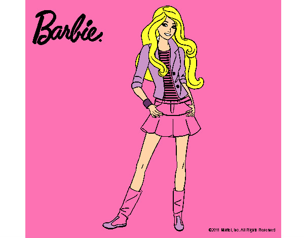 Dibujo Barbie juvenil pintado por abigaildia