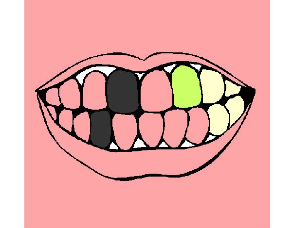 Dibujo Boca y dientes pintado por Emi0531