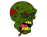 Dibujo Cabeza de zombi pintado por globito246