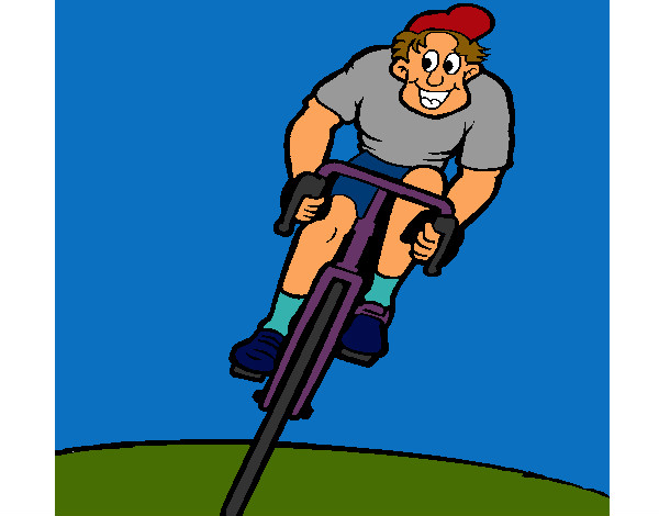 Dibujo Ciclista con gorra pintado por yotal