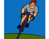 Dibujo Ciclista con gorra pintado por yotal