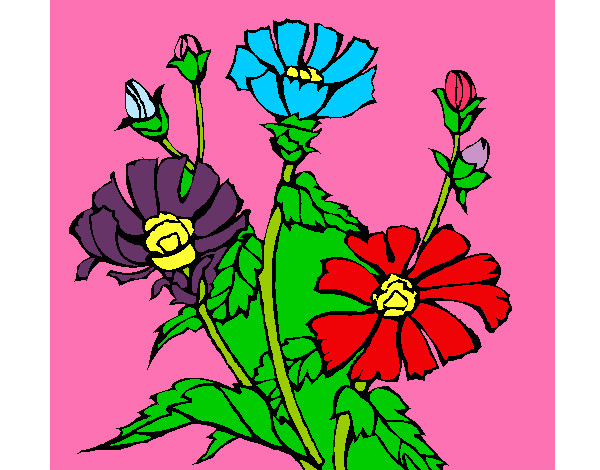 Dibujo Conjunto floral pintado por agutin