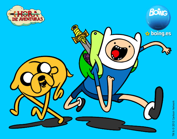 Dibujo Finn y Jake pintado por Arcel