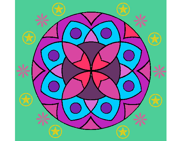 Dibujo Mandala 13 pintado por normaglady