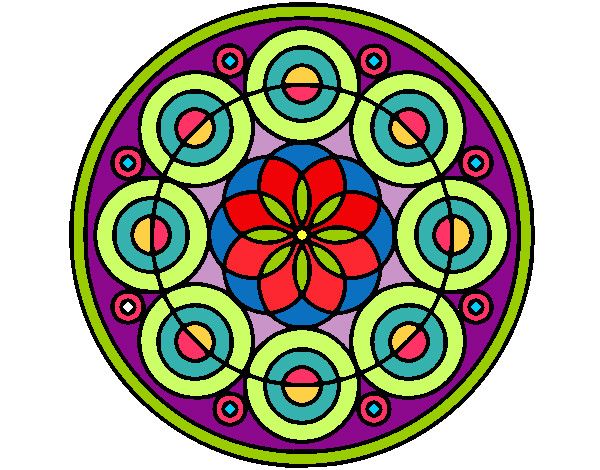 Dibujo Mandala 35 pintado por denarosa