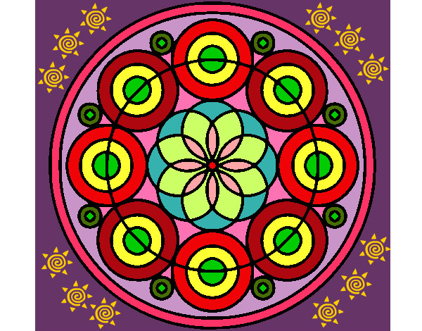 Dibujo Mandala 35 pintado por normaglady