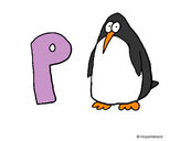 Dibujo Pingüino pintado por flor2013