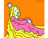 Dibujo Princesa relajada pintado por pamela23