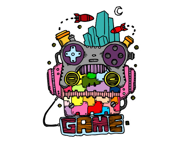 Dibujo Robot game pintado por azita