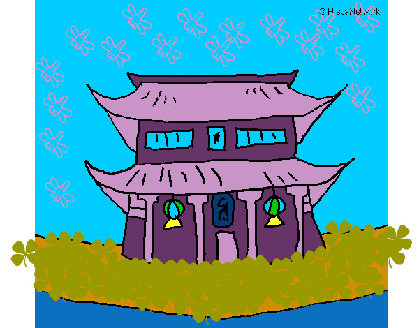 Dibujo Templo japonés pintado por mechi72