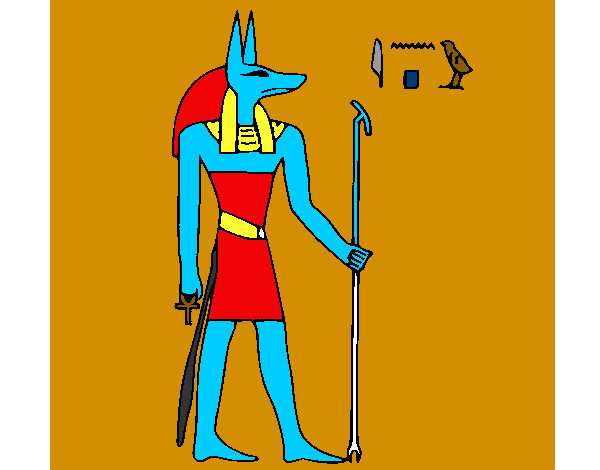 Dibujo Anubis pintado por ketzalli