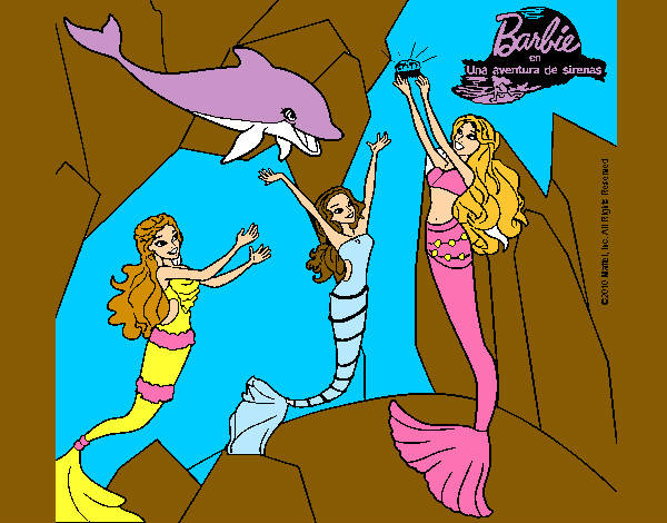 Dibujo Barbie con la perla marina 1 pintado por clowden200