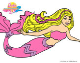 Dibujo Barbie sirena pintado por Marleja