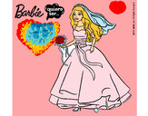 Dibujo Barbie vestida de novia pintado por clowden200