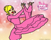 Dibujo Barbie y su vestido de ballet pintado por WINNIE2007