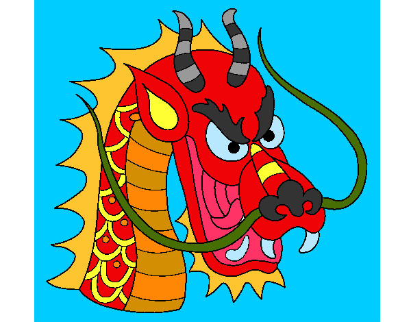 Dibujo Cabeza de dragón 1 pintado por manuelll