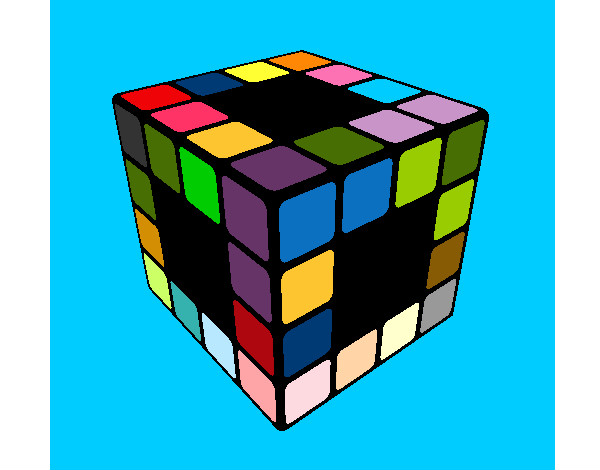 Dibujo Cubo de Rubik pintado por emir