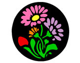 Dibujo Grabado con flores pintado por ketzalli