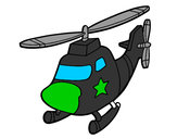 Dibujo Helicóptero con una estrella pintado por kumico