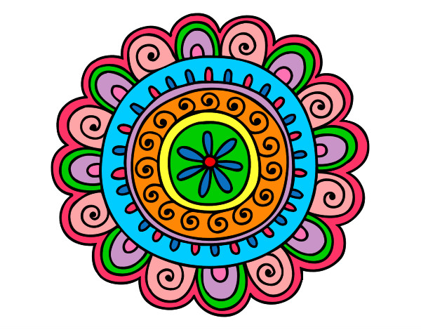 Dibujo Mandala alegre pintado por Soledad32