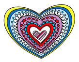 Dibujo Mandala corazón pintado por alma0