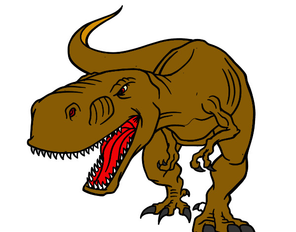 Dibujo Tiranosaurio Rex enfadado pintado por SantiMaia