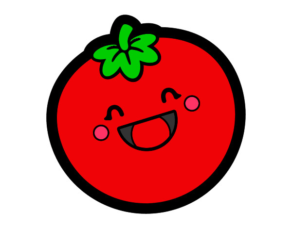 Dibujo Tomate sonriente pintado por camilagr