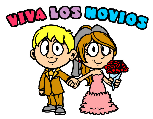 Dibujo Viva los novios pintado por luzxero