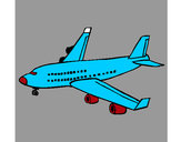 Dibujo Avión de pasajeros pintado por 1255