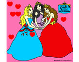 Dibujo Barbie y sus amigas princesas pintado por ariel09