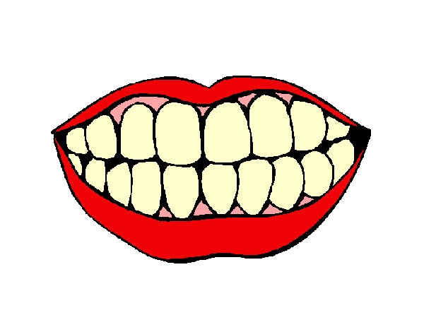 Dibujo Boca y dientes pintado por MARINEVEGA