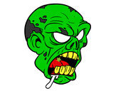 Dibujo Cabeza de zombi pintado por hphones1
