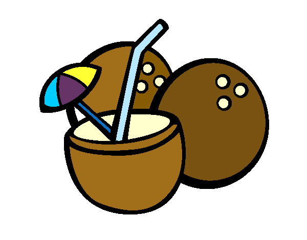 Dibujo Cóctel de coco pintado por yare02