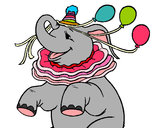 Dibujo Elefante con 3 globos pintado por Edgaardo0