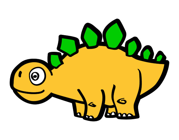 Dibujo Estegosaurio joven pintado por Danielit0