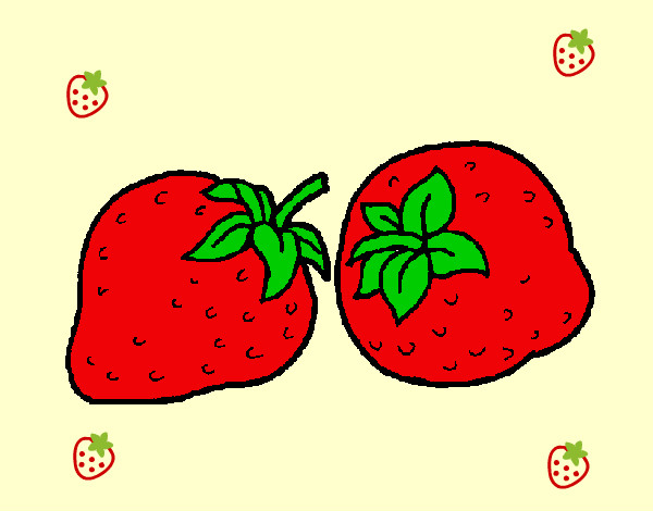 Dibujo fresas pintado por alejjandra