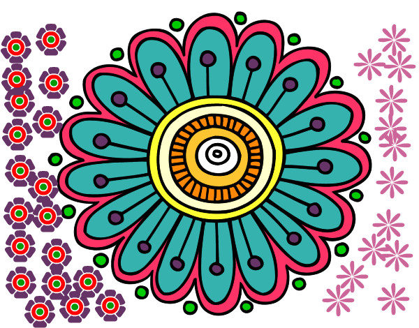 Dibujo Mandala margarita pintado por jesuskatsu