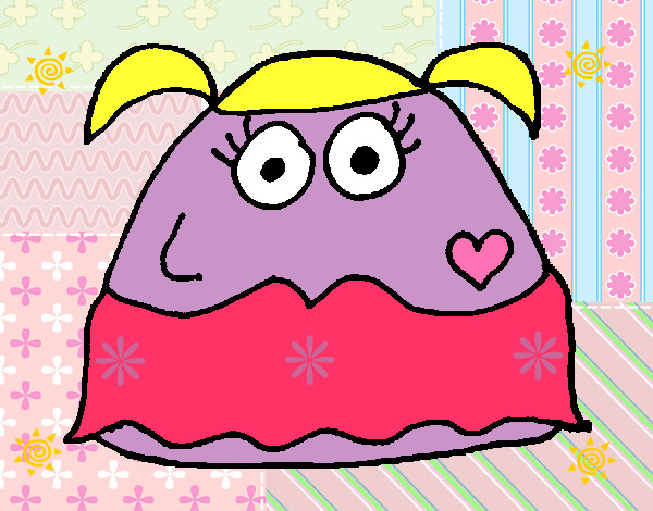 Dibujo Pou chica pintado por Vilu22