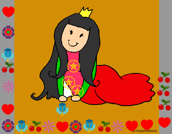 Dibujo Princesa contenta pintado por SHEYLAMM