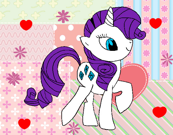 Dibujo Rarity pintado por alejjandra