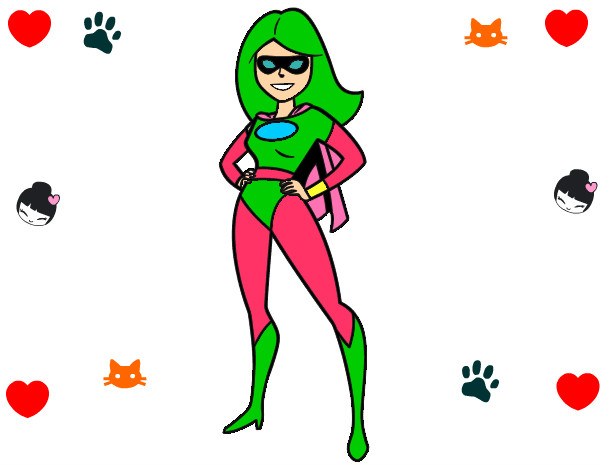 Dibujo Superheroina pintado por sweetCaram