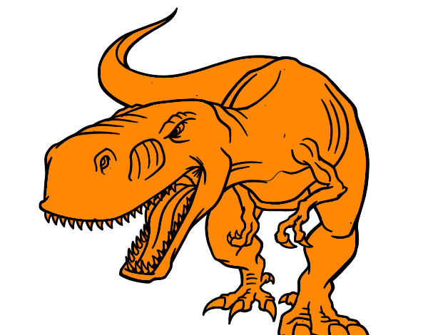 Dibujo Tiranosaurio Rex enfadado pintado por Danielit0