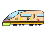 Dibujo Tren rápido pintado por fati023
