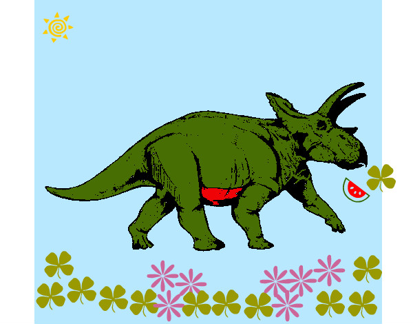 Dibujo Triceratops 1 pintado por miguelanto