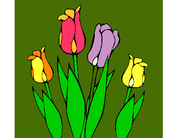 Dibujo Tulipanes pintado por acarigua