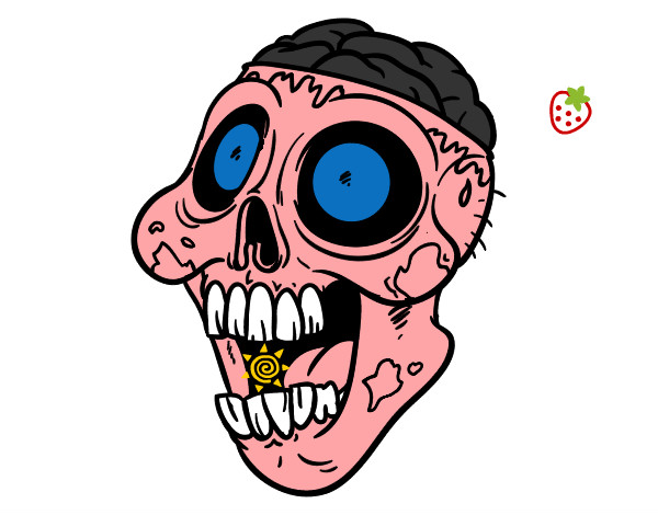 Dibujo Zombi malo pintado por luiskiki