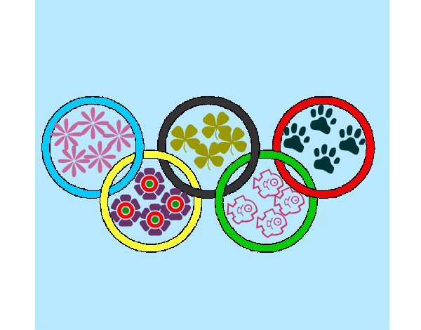 Dibujo Anillas de los juegos olimpícos pintado por irenelktsa