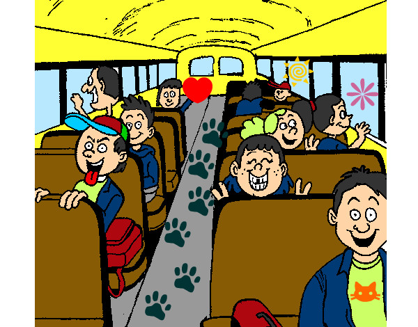 Dibujo Autobus escolar pintado por roxam