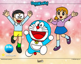 Dibujo Doraemon y amigos pintado por carmenjuan